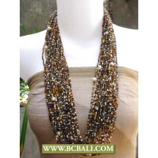 Beaded mix Pearls Fashion Necklaces